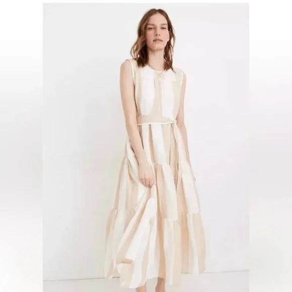 Laude the Label x Madewell - Tiered Maxi Dress in Tulum Stripe - Picture 6 of 7
